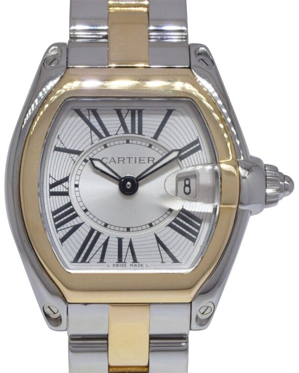 Cartier Roadster 32MM Quartz Silver Dial Two-Tone Bracelet (W62026Y4)