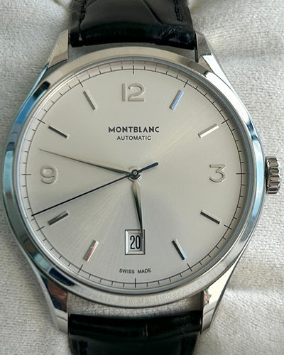 Montblanc Heritage 40MM Silver Dial Leather Strap (112533)