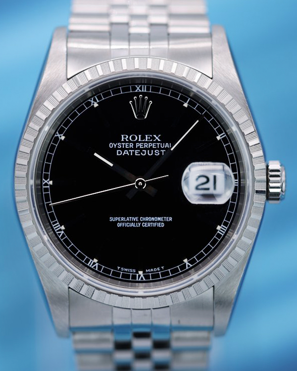 1997 (U Serial) Rolex Datejust 36MM Black Dial Jubilee Bracelet (16220)