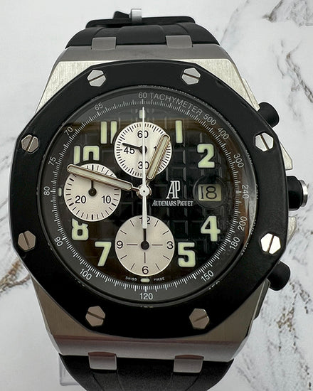Audemars Piguet Royal Oak Offshore 42MM Black Dial Rubber Strap (25940SK)