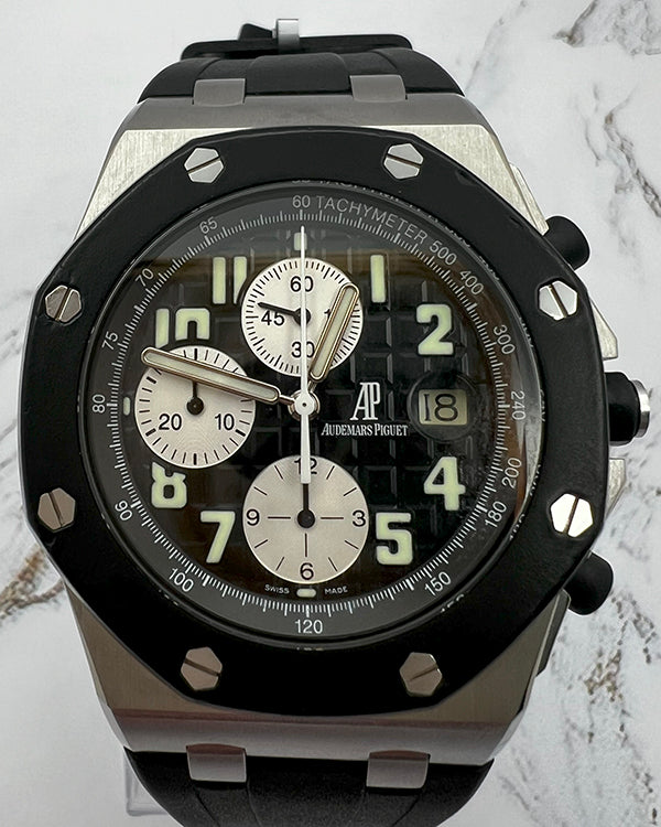 Audemars Piguet Royal Oak Offshore 42MM Black Dial Rubber Strap (25940SK)