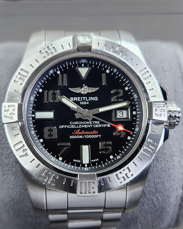 2018 Breitling Avenger II Seawolf 45MM Steel Black Dial (A1733110)