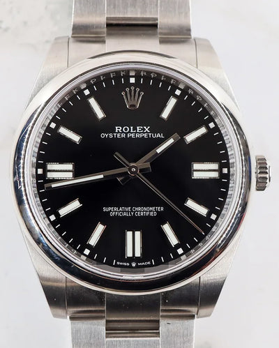 2022 Rolex Oyster Perpetual 41MM Black Dial Oyster Bracelet (124300)