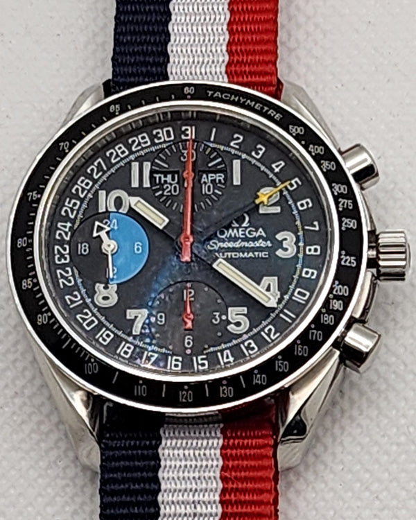 Omega Speedmaster Day Date 39MM Grey Dial  Aftermarket Textile Strap (3520.53.00)