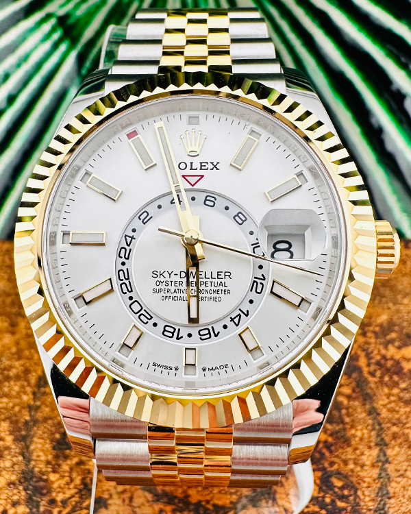 2023 Rolex Sky-Dweller 42MM White Dial Two-Tone Jubilee Bracelet (336933)