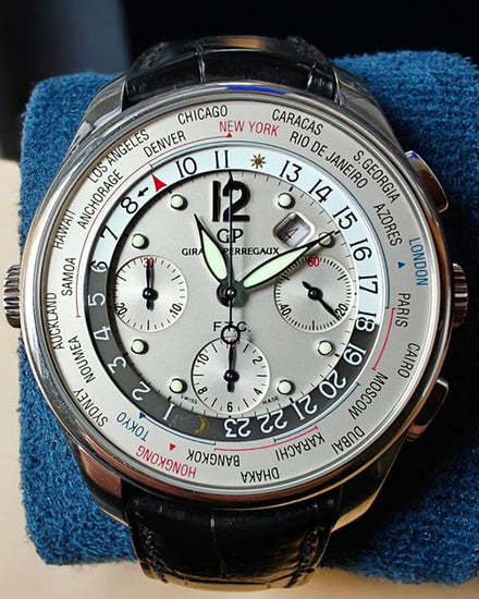 2007 Girard Perregaux World Time L.E. 43MM Silver Dial Leather Strap (49805.11.151.BA6A)