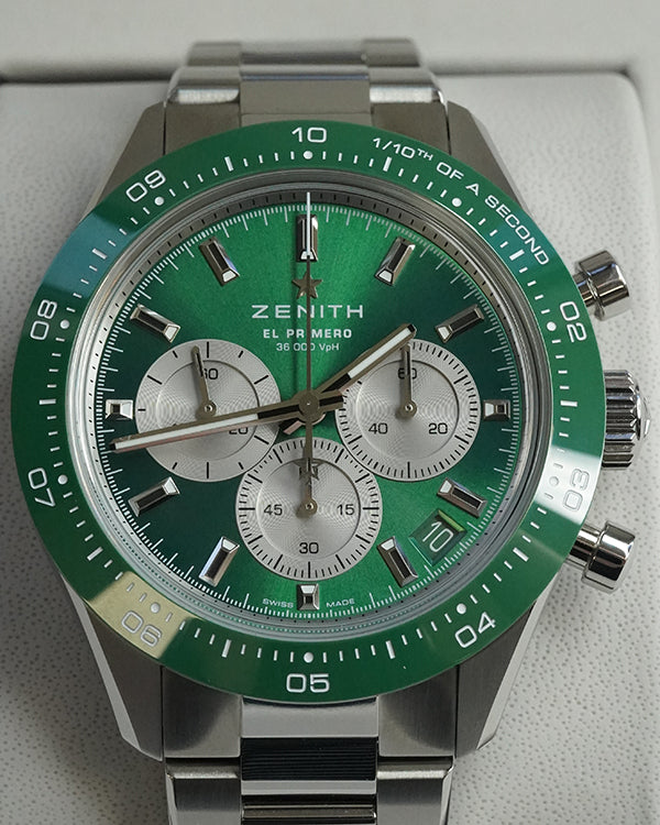 2024 Zenith Chronomaster Sport "Yoshida" L.E. 41MM Green Dial Steel Bracelet (03.3108.3600/57.M3100)