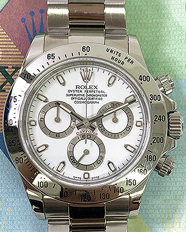 2006 Rolex Cosmograph Daytona 40MM White Dial Oyster Bracelet (116520)