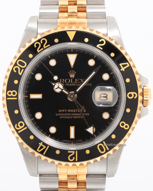 1997 (U Serial) Rolex GMT-Master ll 40MM Black Dial Two-Tone Jubilee Bracelet (16713)