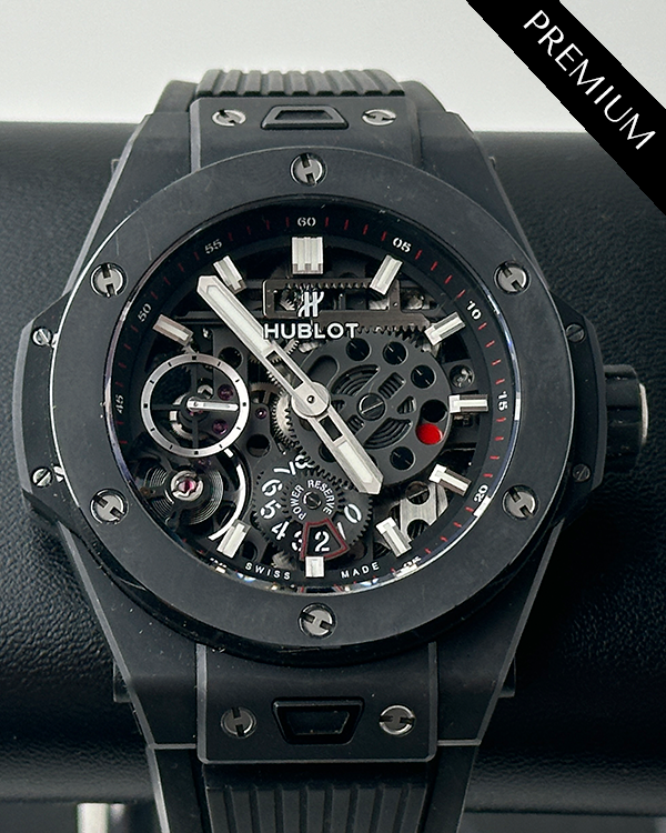 2018 Hublot Big Bang Meca-10 Black Magic 45MM Skeleton Dial Rubber Strap (414.CI.1123.RX)