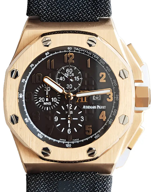 2008 Audemars Piguet Royal Oak Offshore 48 MM Brown Dial Textile Strap (26158OR.OO.A801CR.01)