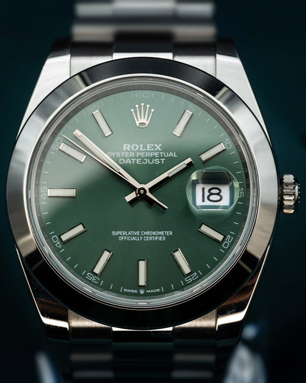 2023 Rolex Datejust 41MM Green Dial Oyster Bracelet (126300)