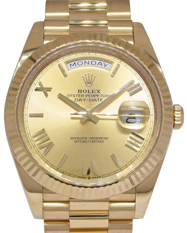 Rolex Day-Date 40MM Champagne Dial Yellow Gold President Bracelet (228238)