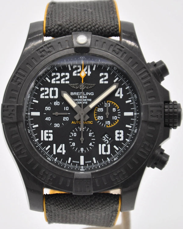 Breitling Avenger Hurricane 50MM Black Dial Textile/Rubber Strap (XB1210E4/BE89)