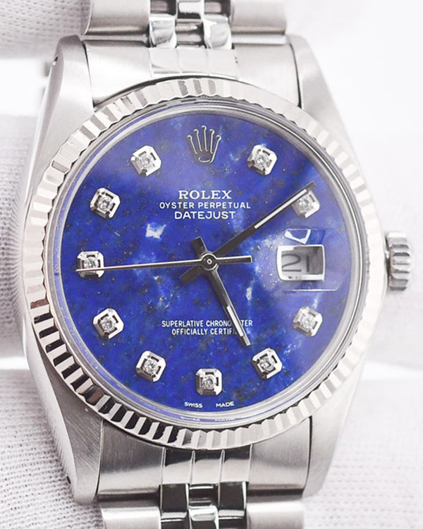 Rolex Datejust 36MM Aftermarket Blue Lapis Lazuli Dial Jubilee Bracelet (16014)