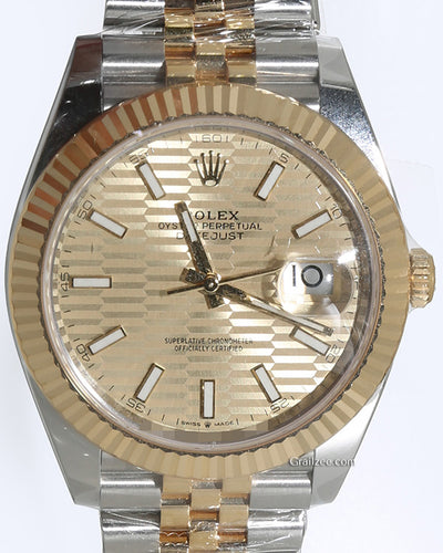 2023 Rolex Datejust  41MM Champagne Dial Two-Tone Jubilee Bracelet (126333)