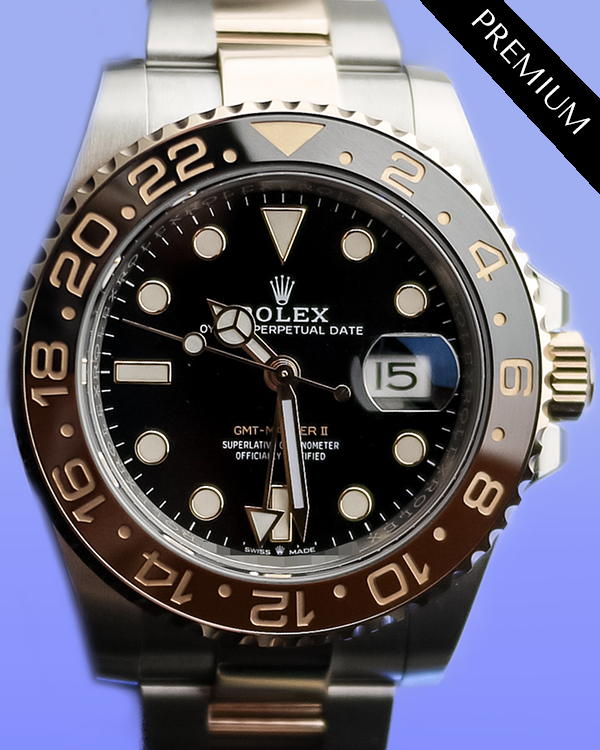 2024 Rolex GMT-Master II  "Rootbeer" 40MM Black Dial Two-Tone Oyster Bracelet (126711CHNR)