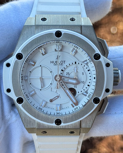 Hublot King Power 48MM White Dial Rubber Strap (709.ZE.2110.RW)