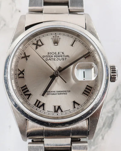 Rolex Datejust 36MM Silver Dial Oyster Bracelet (16200)