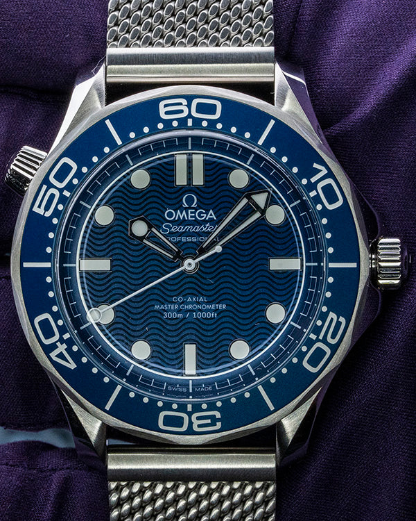 2023 Omega Seamaster Diver 300M "James Bond" 60th Anniversary 42MM Blue Dial Steel Bracelet (210.30.42.20.03.002)