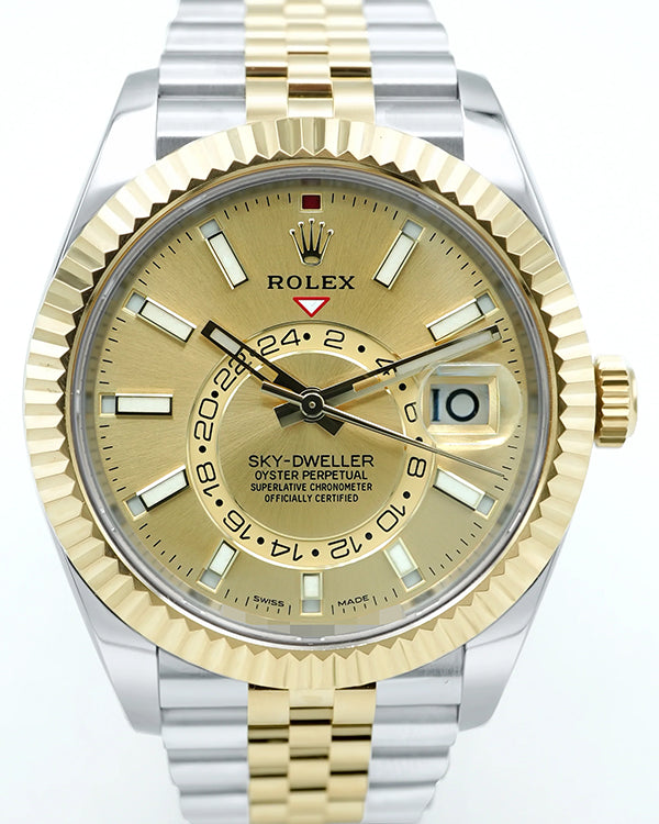 2021 Rolex Sky-Dweller 42MM Champagne Dial Two-Tone Jubilee Bracelet (326933)