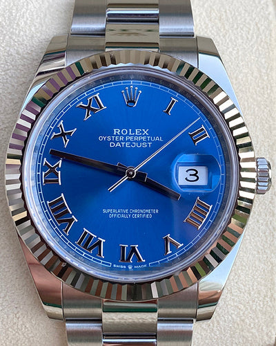 2023 Rolex Datejust 41MM Blue Dial Oyster Bracelet (126334)