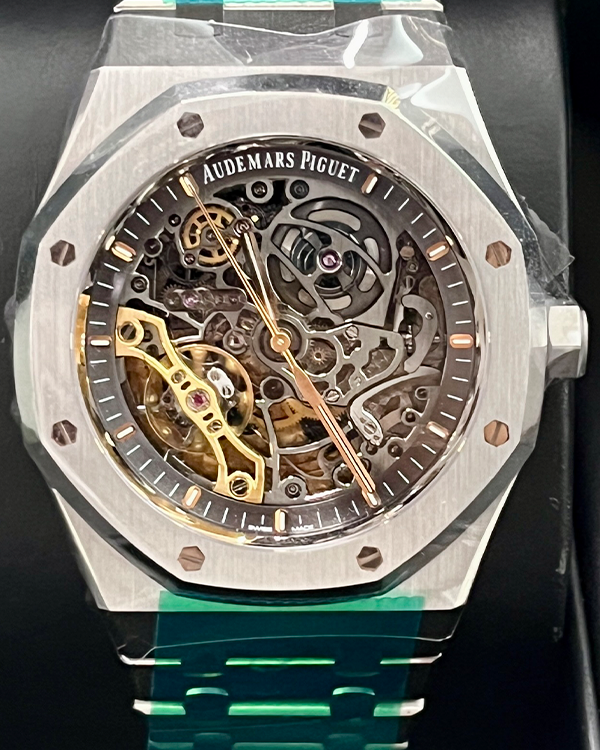 2020 Audemars Piguet Royal Oak "Double Balance Wheel Openworked" 41MM Skeleton Dial Steel Bracelet (15407ST.OO.1220ST.01)