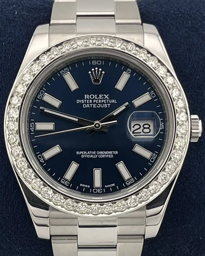 Rolex Datejust II 41MM Blue Dial Oysterteel Bracelet (116300)