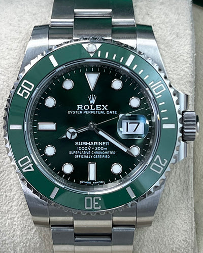 2017 Rolex Submariner Date “Hulk” 40MM Green Dial Oyster Bracelet (116610LV)