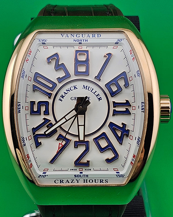 Franck Muller Vanguard L.E. 44MM White Dial Leather Strap (V 45 CH 5N BL)