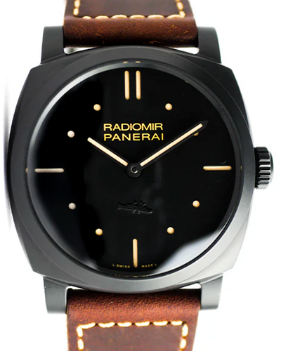 Panerai Radiomir 1940 3 Days GMT 48MM Black Dial Leather Strap (PAM00577)