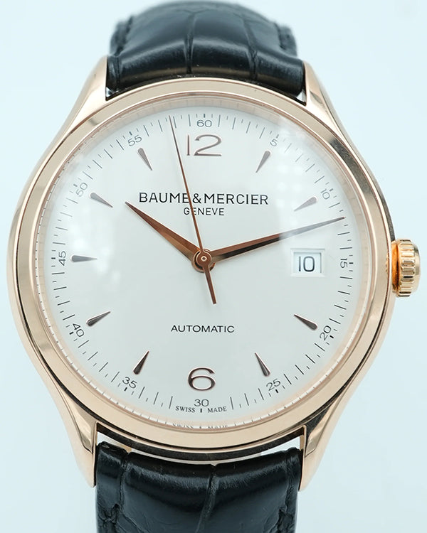 Baume & Mercier Clifton 34MM Ivory Dial Leather Strap (65719)