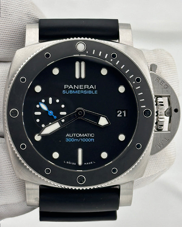 Panerai Luminor Submersible 42MM Black Dial Rubber Strap (PAM00683)