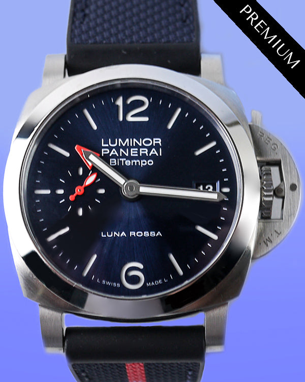 2023 Panerai Luminor Quaranta BiTempo Luna Rossa L. E. 40MM Blue Dial Textile Strap (PAM01404)