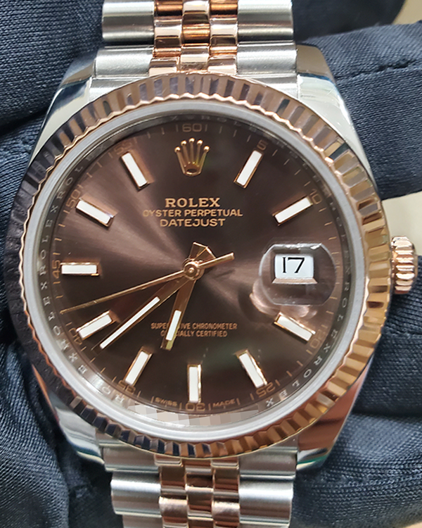 2018 Rolex Datejust 41MM Chocolate Dial Two-Tone Jubilee Bracelet (126331)