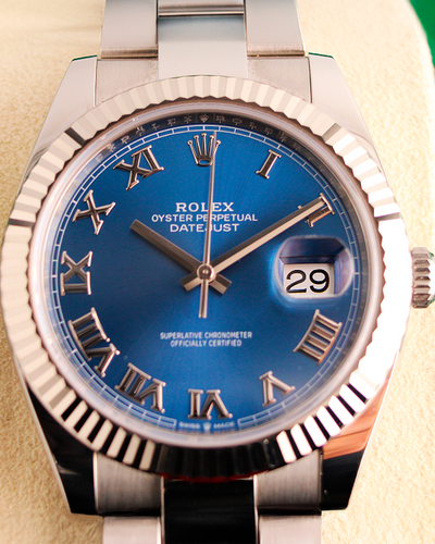 2021 Rolex Datejust 41MM Blue Dial Oyster Bracelet (126334)