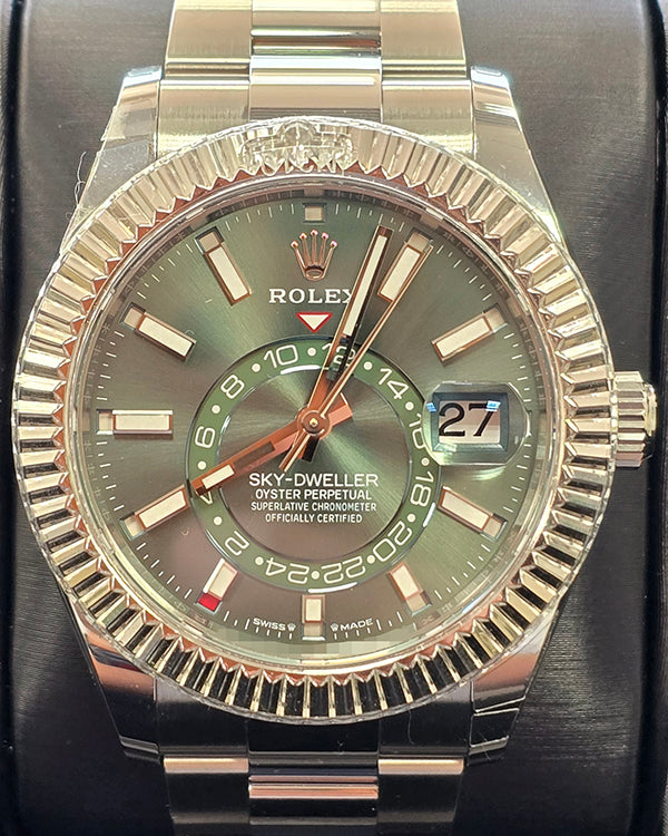 2024 Rolex Sky-Dweller 42MM Green Dial Oyster Bracelet (336934)