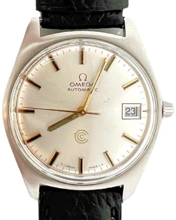 Omega Geneve Vintage 34x40MM Silver Dial Leather Strap (166.041)