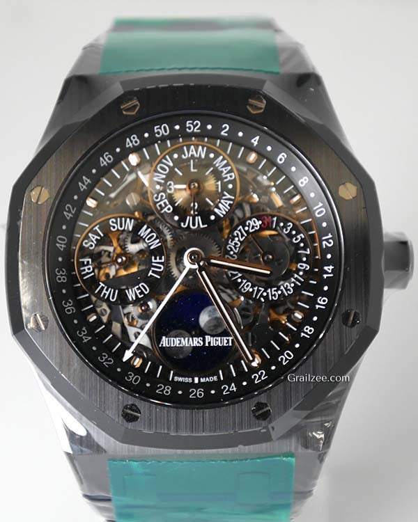 Audemars Piguet Royal Oak Perpetual Calendar Openworked 41MM Skeleton Dial Ceramic Bracelet (26585CE.OO.1225CE.01)