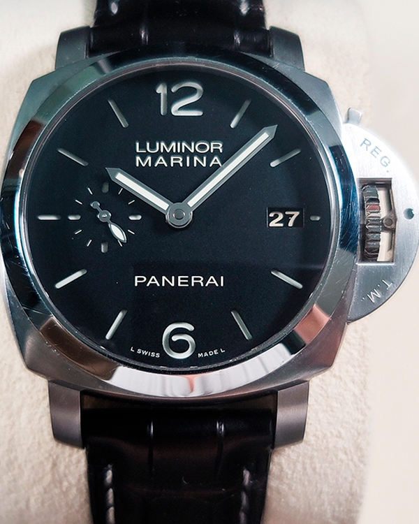 2012 Panerai Luminor 1950 42MM Black Dial Leather Strap (PAM00392)