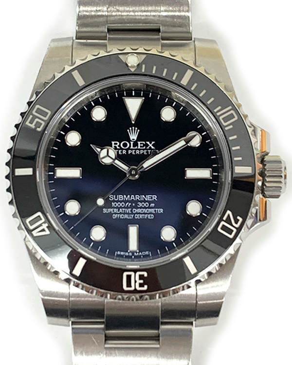 2015 Rolex Submariner No-Date 40MM Black Dial Oyster Bracelet (114060)