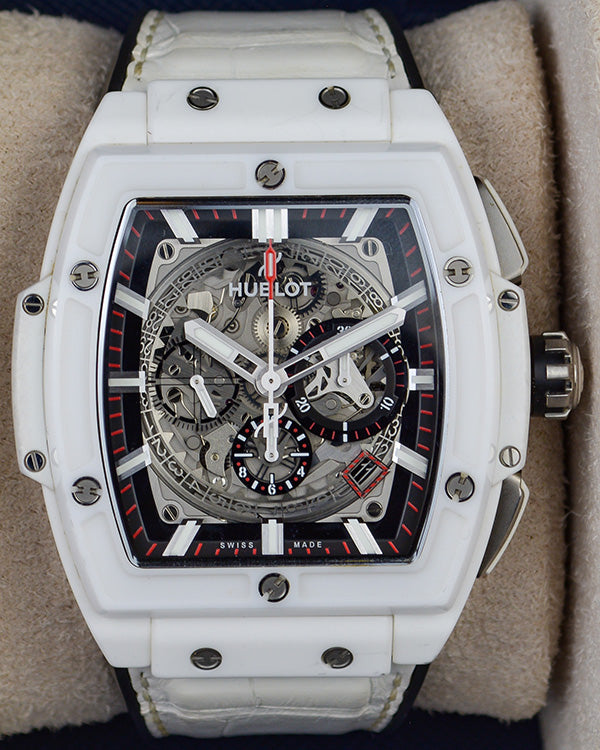 Hublot Spirit of Big Bang 45MM Skeleton Dial Leather Strap (601.HX.0173.LR)