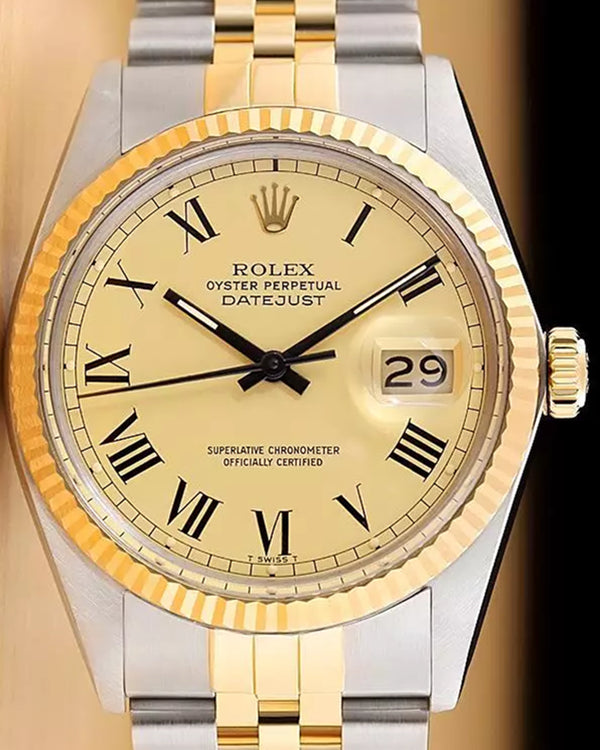 Rolex Datejust 36MM Champagne Dial Two-Toned Jubilee Bracelet (16013)