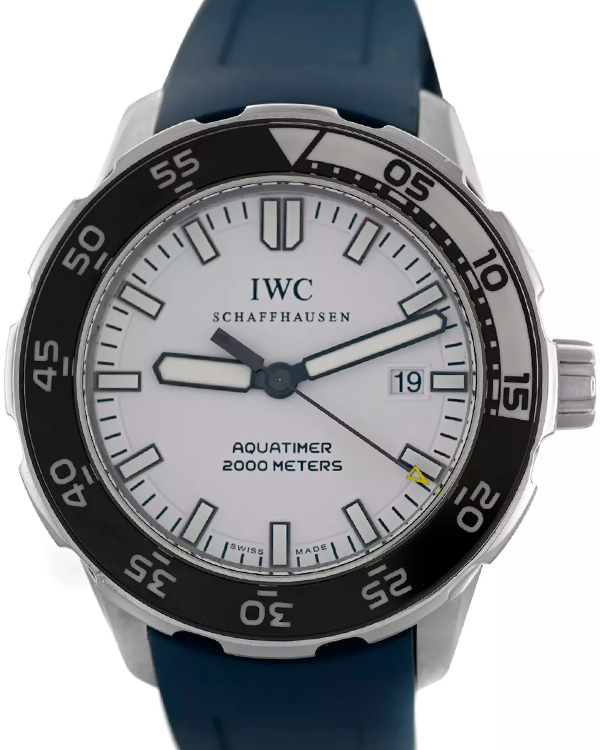 IWC Schaffhausen Aquatimer 2000 44MM White Dial Rubber Strap (IW356806)