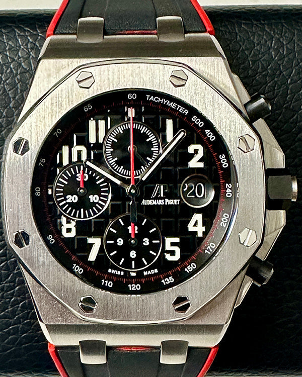 2017 Audemars Piguet Royal Oak Offshore Chronograph "Vampire" 42MM Black Dial Rubber Strap (26470ST.OO.A101CR.01)