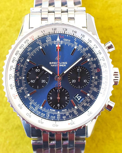 Breitling Navitimer B01 Chronograph 43MM Blue Dial Steel Bracelet (AB0121211C1A1)