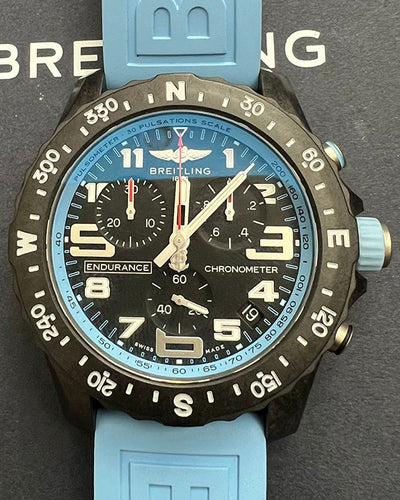 2022 Breitling Endurance Pro 44MM Quartz Black Dial Rubber Strap (X82310)