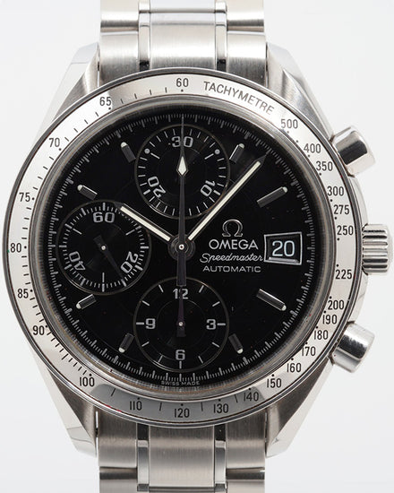Omega Speedmaster Date 39MM Black Dial Steel Bracelet (3513.50)