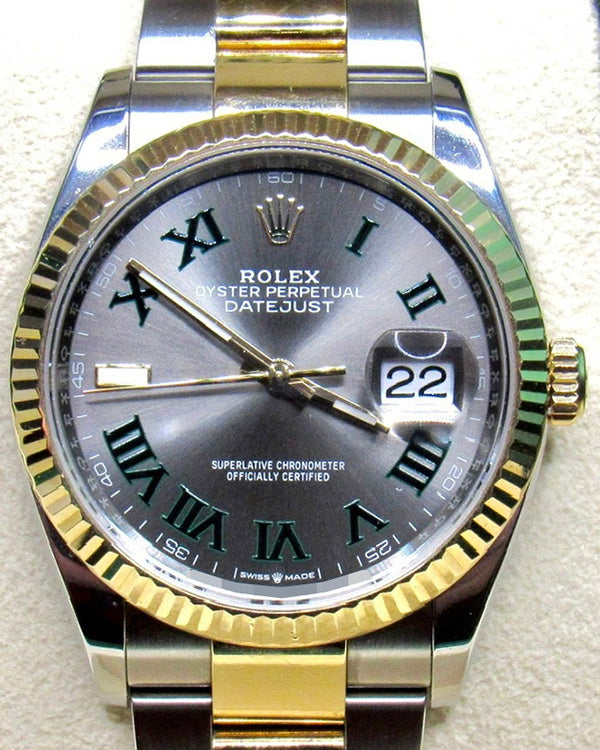 2021 Rolex Datejust "Wimbledon" 36MM Slate Dial Two-Tone Oyster Bracelet (126233)