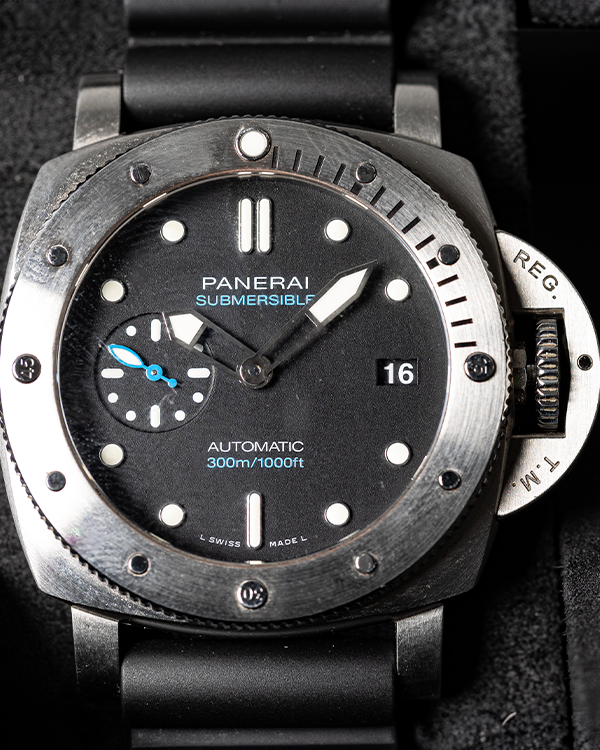 2020 Panerai Luminor Submersible 42MM Black Dial Rubber Strap (PAM00973)